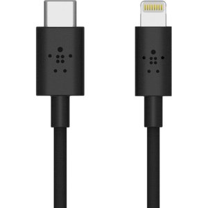 Кабель Belkin Boost Up Charge USB-C w/Lightning Black 0.9м (F8J239DS03-BLK) 470409 фото