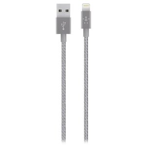 Кабель Belkin MIXIT Metallic USB2.0 AM/Apple Lightning Gray 1.2м (F8J144BT04-GRY) 469704 фото