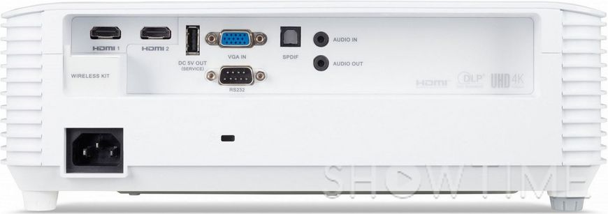 Проектор мультимедійний ламповий 3840х2160 DLP 3600 Лм з підтримкою 3D Wi-Fi білий Acer H6800BDa (MR.JTB11.00M) 1-000454 фото