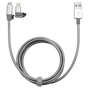 Кабель Verbatim USB2.0 AM/Apple Lightning/Micro-BM 1м (48869) 469918 фото