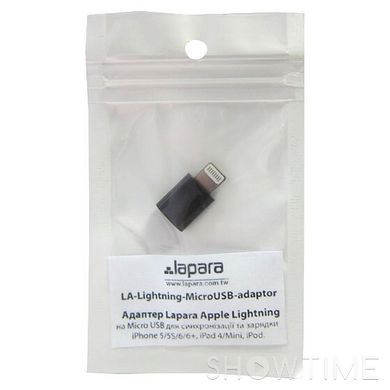 Адаптер Lapara Lightning - Micro-USB Black (LA-LIGHTNING-MICROUSB-ADAPTOR) 469044 фото
