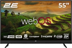 2E 2E-55A06LW — Телевізор 55" LED 4K 50Hz Smart WebOS, Black 1-006047 фото