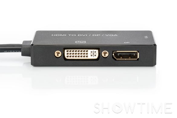 Digitus AK-330403-002-S — перехідник HDMI — DP+DVI+VGA UHD 4K, M-F/F/F, 3 in 1 1-005091 фото
