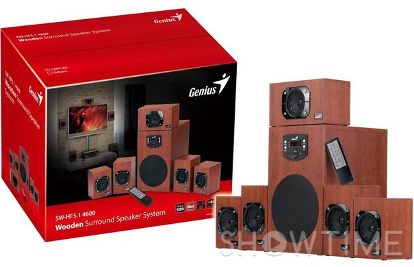 Genius 31730016400 — Акустична система SW-HF5.1 4600 II, 125 Вт, USB, Wood 1-007103 фото