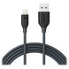 Кабель Anker PowerLine USB2.0 AM/Apple Lightning Gray 1.8м (A8112011) 469181 фото 1