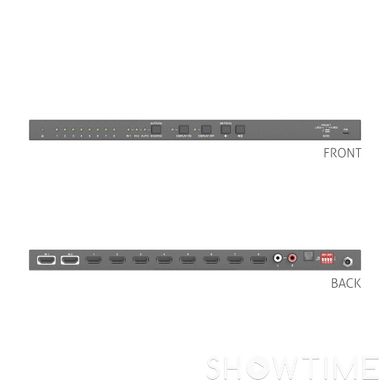 Спліттер/даунскейлер с аудио де-ембеддером PureTools - HDMI 2x8 PureLink PT-SP-HD28DA 542370 фото