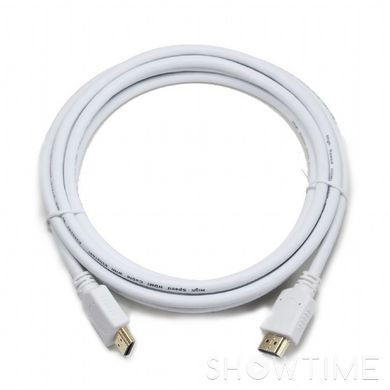 Кабель HDMI v.1.4, позолочені коннектори, білий, Cablexpert CC-HDMI4-W-1M 1m 444511 фото