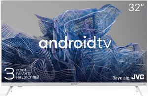 Kivi 32H750NW — ТБ 32", HD, Smart TV, Android, 60 Гц, 2x8 Вт, Wi-Fi, Bluetooth, Eth, White