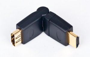 Адаптер HDMI 19 + 19 pin F / F, поворотний Cablexpert A-HDMI-FFL2 444407 фото