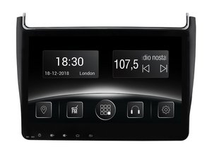Автомобільна мультимедійна система з антибліковим 10.1 "HD дисплеєм 1024x600 для Volkswagen Polo 614 2016-2017 Gazer CM5510-614 524224 фото