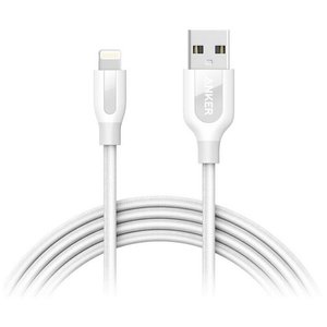 Кабель Anker PowerLine USB2.0 AM/Apple Lightning White 1.8м (A8122H21) 469617 фото