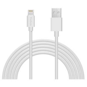 Кабель Yoobao USB AM/Apple Lightning White 1м (YB-403L WH) 470349 фото