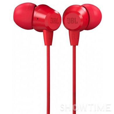 JBL C50HI Red (JBLC50HIRED) &mdash; Наушники с микрофоном проводные вакуумные 3.5 мм 1.2 м 1-009643 фото