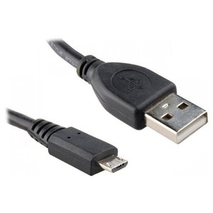 Кабель Grand-X USB2.0 AM/CM Silver/Black 1м (FC07SB) 469235 фото