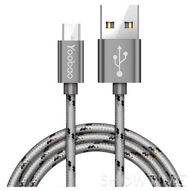 Кабель Yoobao USB AM/Micro-B Gray 1м (YB-423M GY) 470350 фото