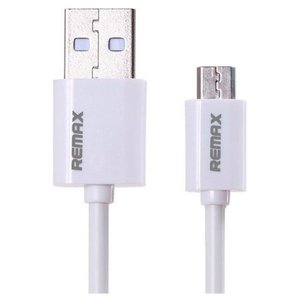 Кабель Remax Fabric Micro-USB White 1м (RC-091M WH) 469310 фото