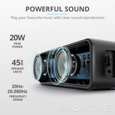 Trust 23825_TRUST — акустическая система Zowy Max Bluetooth Speaker Black 1-005709 фото
