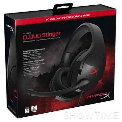 HyperX 4P5L7AX — гарнітура Cloud Stinger 3.5mm Black/Red 1-005237 фото