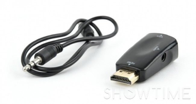 Адаптер-перетворювач HDMI to VGA і стерео-аудіо Cablexpert AB-HDMI-VGA-02 444450 фото