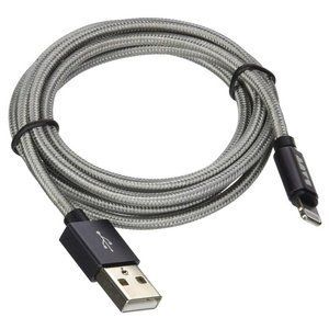 Кабель LAUT USB/Apple Lightning Link Metallics Gray 1.2м (LAUT_LKM_LTN1.2_GM) 469619 фото