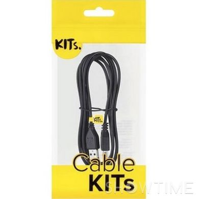 Кабель-подовжувач Kits USB2.0 AM/AF Black 1.8м (Kits-W-005) 470523 фото