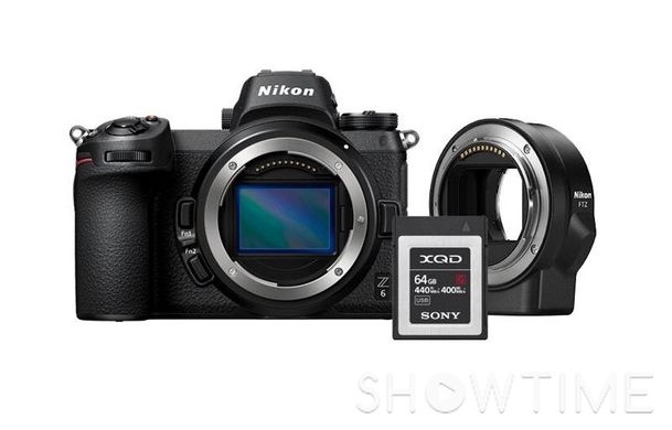 Цифр. Фотокамера Nikon Z 6 + FTZ Adapter +64Gb XQD Kit 519112 фото