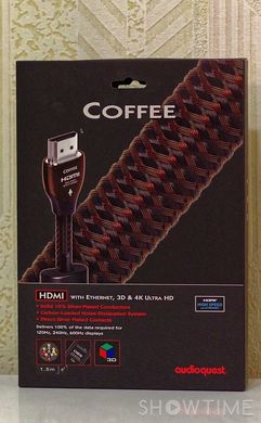 HDMI кабель AudioQuest Coffee HDMI-HDMI 0.6m, v2.0, 3D, UltraHD 4K 436653 фото