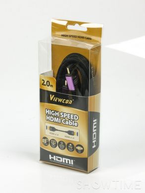 Кабель HDMI-HDMI 2m, M / M, v1.4, феріти, Viewcon VC-HDMI-510-2m 444620 фото
