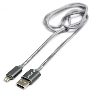 Кабель Powerplant USB2.0 AM/Apple Lightning Gray 1м (KD00AS1288) 469137 фото