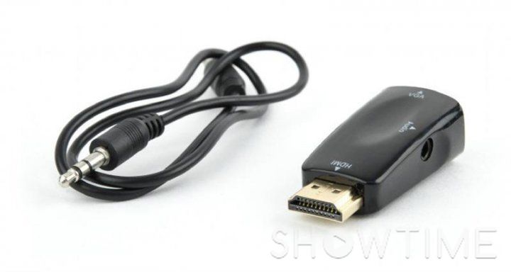 Адаптер-перетворювач HDMI to VGA і стерео-аудіо Cablexpert A-HDMI-VGA-03 444444 фото