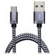 Кабель Grand-X USB2.0 Micro USB/AM Silver/Black 1м (FM07SB) 469237 фото 1
