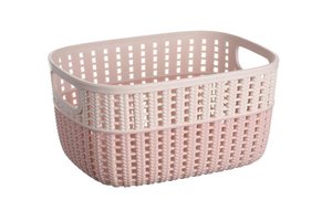 Корзинка плетена Ardesto Sweet Home, 3л, 235*176*120 мм, рожевий, пластик