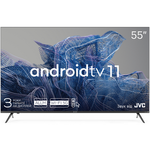 Kivi 55U750NB — ТБ 55", UHD, Smart TV, HDR, Android, 60 Гц, 2x12 Вт, Wi-Fi, Bluetooth, Eth, Black