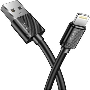 Кабель T-Phox Nets USB - Lightning Black 0.3м (T-L801(0.3) BLACK) 470525 фото