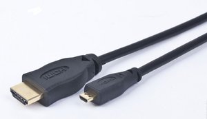 Кабель HDMI v.1.3, micro-вилка D-тип, з позолоченим коннектором, Cablexpert CC-HDMID-6 1.8m 444489 фото