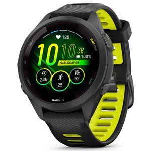 Смарт-часы Garmin Forerunner 265S Black Bezel and Case with Black/Amp Yellow Silicone Band (010-02810-53) 1-011296 фото