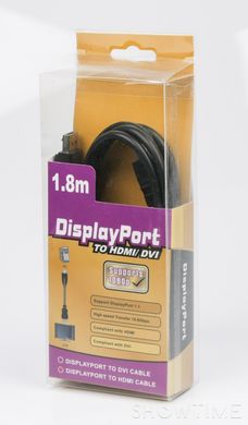 Кабель DisplayPort to HDMI 1.8m, M/M, v1.4, Viewcon VC-HDMI-DP-1.8m 444572 фото