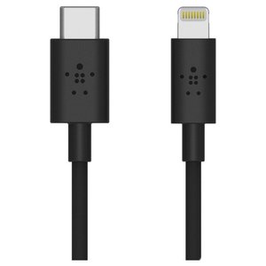 Кабель Belkin Boost Up Charge USB-C w/Lightning Black 1.2м (F8J239BT04-BLK) 470355 фото