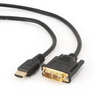 Кабель HDMI to DVI, V1.3 / 19 pin, позолочений, Cablexpert CC-HDMI-DVI-0.5M 0.5m