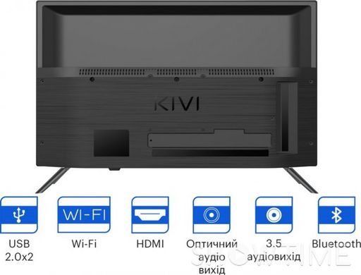 Kivi 24H750NB — Телевизор 24", HD, Smart TV, Android, 60 Гц, 2x5 Вт, Wi-Fi, Bluetooth, Eth, Black 1-007262 фото