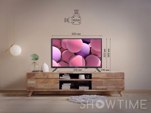 Kivi 24H750NB — ТБ 24", HD, Smart TV, Android, 60 Гц, 2x5 Вт, Wi-Fi, Bluetooth, Eth, Black 1-007262 фото