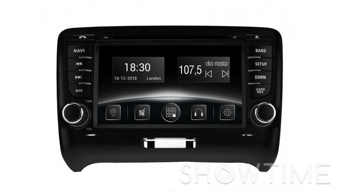 Автомобільна мультимедійна система з антибліковим 7 "HD дисплеєм 1024x600 для Audi TT 2006-2011 Gazer CM5007-8J 525782 фото