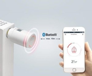 Розумна термоголовка Danfoss Eco, Bluetooth, різьблення М30 х 1.5, 2 x AA, 3V, біла 436149 фото