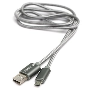 Кабель Powerplant USB2.0 AM/Micro-BM Gray 1м (KD00AS1287) 469142 фото