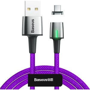 Кабель Baseus Zinc Magnetic USB for Type-C Purple 2м (CATXC-B05) 470251 фото