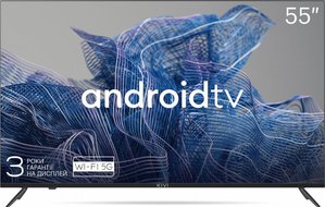 Kivi 55U740NB — ТБ 55", UHD, Smart TV, HDR, Android, 60 Гц, 2x10 Вт, Wi-Fi, Bluetooth, Eth, Black 1-007265 фото