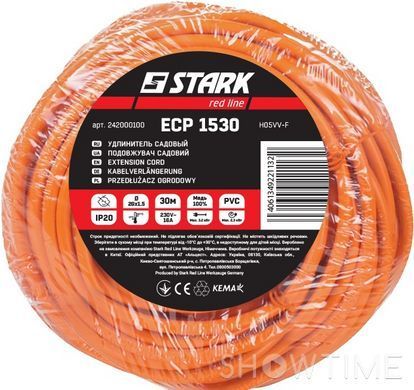 Удлинитель Stark ECP 1530 (242000100) 1 розетка, 30 м, оранжевый 1-011250 фото
