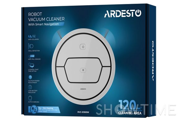ARDESTO RVC-S1300W — робот-пылесос RVC-S1300W белый 1-004939 фото