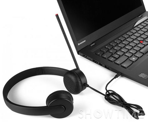 Lenovo 4XD0K25030 — Гарнітура дротова Essential Stereo Analog Headset, чорна 1-007216 фото