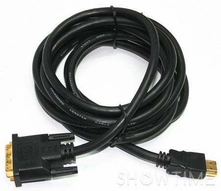 Кабель HDMI to DVI, V1.3 / 19 pin, позолочений, Cablexpert CC-HDMI-DVI-7.5MC 7.5m 444487 фото